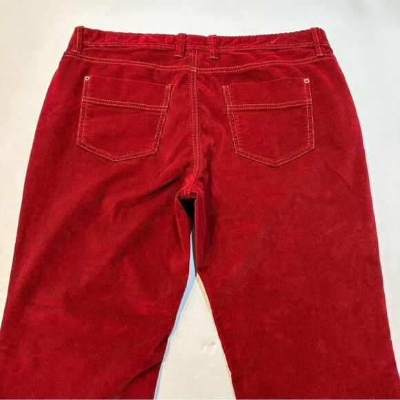Eddie Bauer Classic Red Corduroy Pants Bootcut Leg, Size 16 - Picture 6 of 11